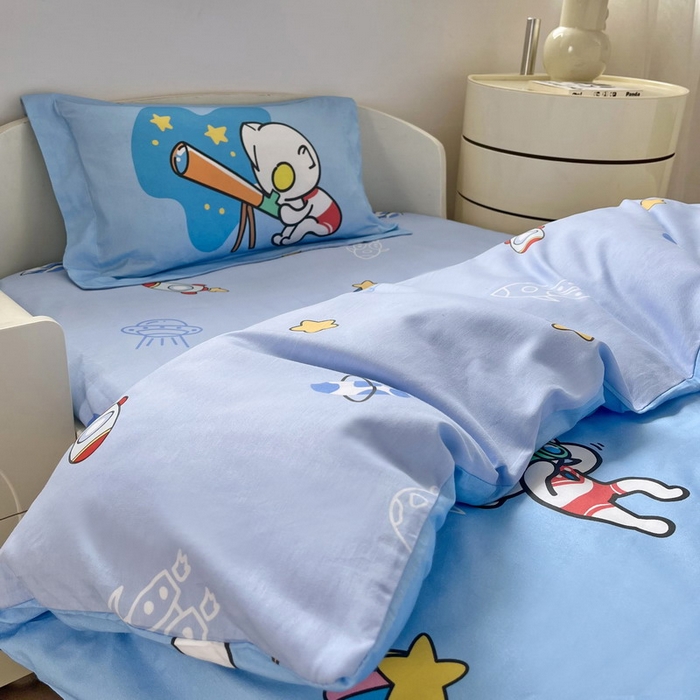 91家纺网 家纺一手货源 找家纺 蘭菲家纺 2025新款学生季幼儿园奥特曼三件套小版系列 科学家