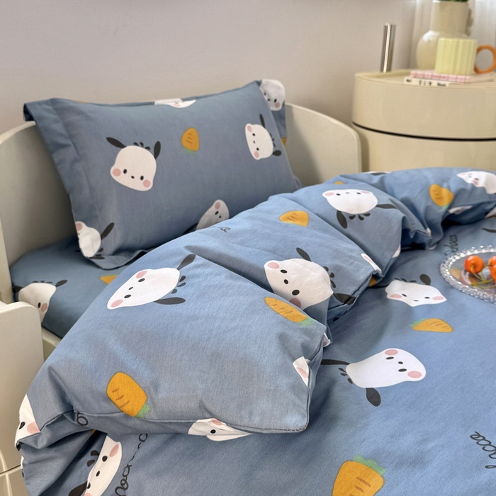 91家纺网 家纺一手货源 找家纺 蘭菲家纺 2025新款学生季全棉幼儿园三丽鸥三件套小版系列 小金豆