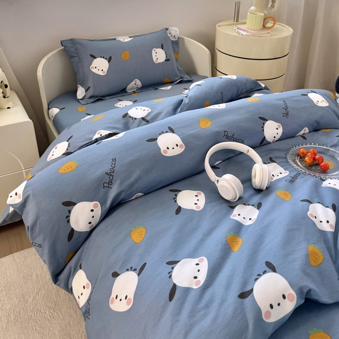 91家纺网 家纺一手货源 找家纺 蘭菲家纺 2025新款学生季全棉幼儿园三丽鸥三件套小版系列 小金豆