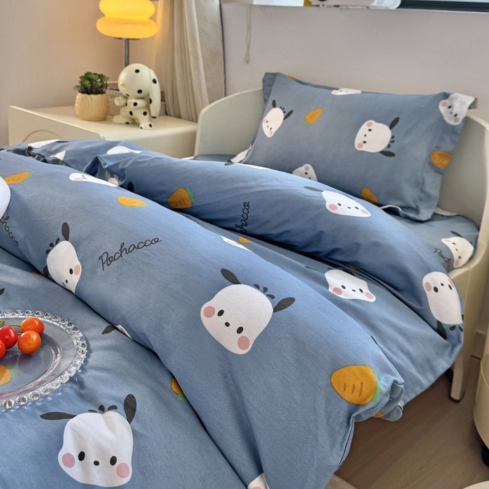 91家纺网 家纺一手货源 找家纺 蘭菲家纺 2025新款学生季全棉幼儿园三丽鸥三件套小版系列 小金豆