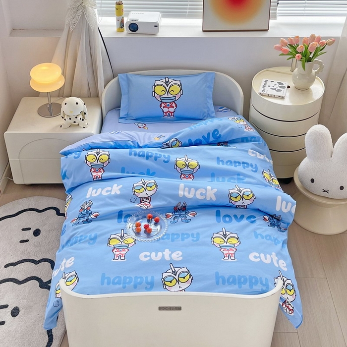 蘭菲家纺 2025新款学生季幼儿园奥特曼三件套小版系列 上学