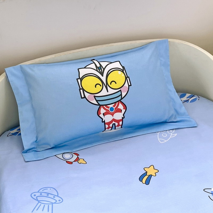 91家纺网 家纺一手货源 找家纺 蘭菲家纺 2025新款学生季幼儿园奥特曼三件套小版系列 上学