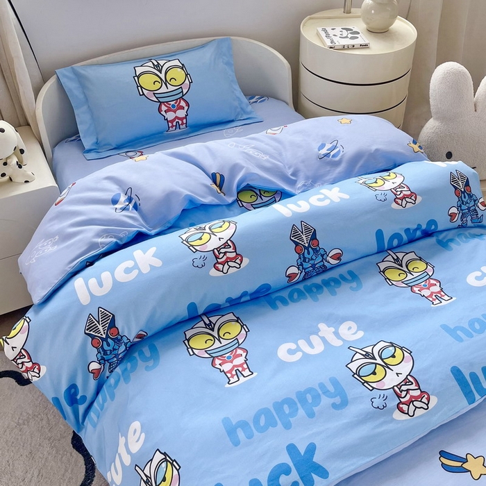 91家纺网 家纺一手货源 找家纺 蘭菲家纺 2025新款学生季幼儿园奥特曼三件套小版系列 上学