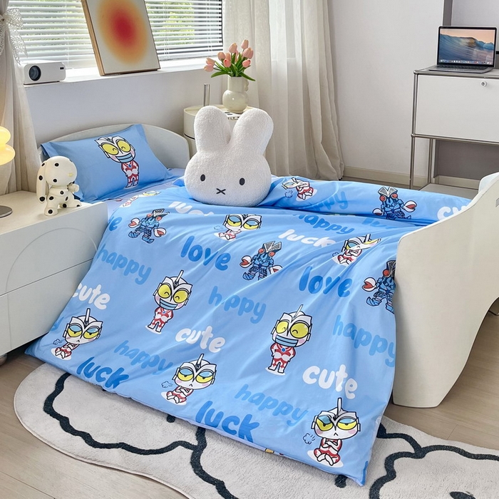 91家纺网 家纺一手货源 找家纺 蘭菲家纺 2025新款学生季幼儿园奥特曼三件套小版系列 上学