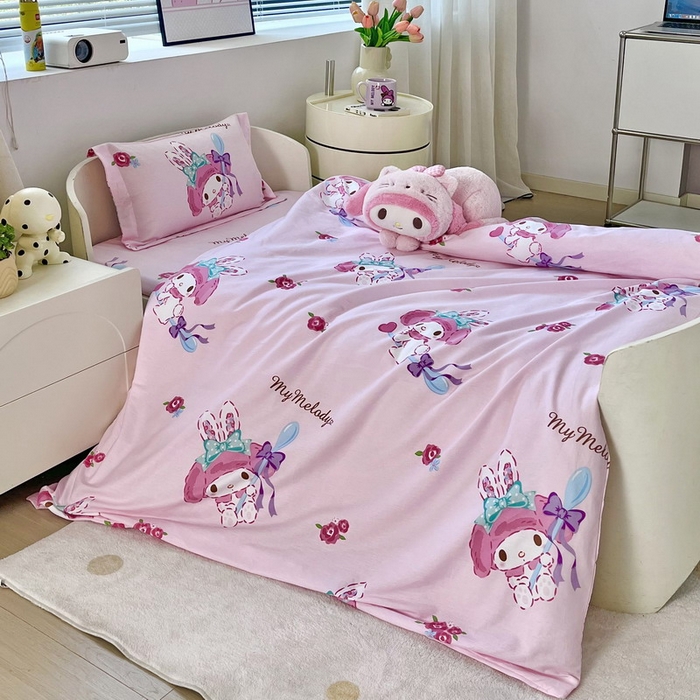 91家纺网 家纺一手货源 找家纺 蘭菲家纺 2025新款学生季全棉幼儿园三丽鸥三件套小版系列 小美