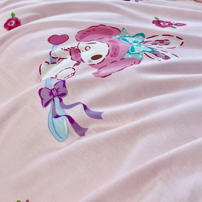 91家纺网 家纺一手货源 找家纺 蘭菲家纺 2025新款学生季全棉幼儿园三丽鸥三件套小版系列 小美