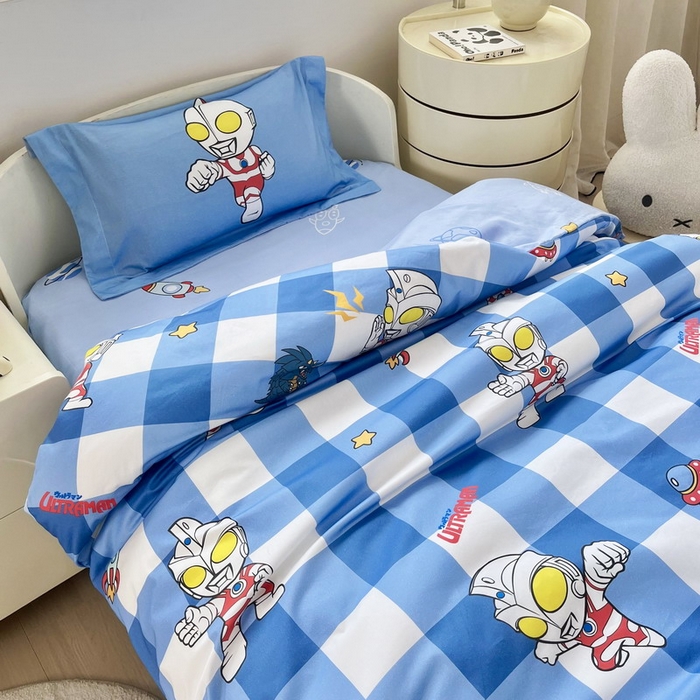 91家纺网 家纺一手货源 找家纺 蘭菲家纺 2025新款学生季幼儿园奥特曼三件套小版系列 随影