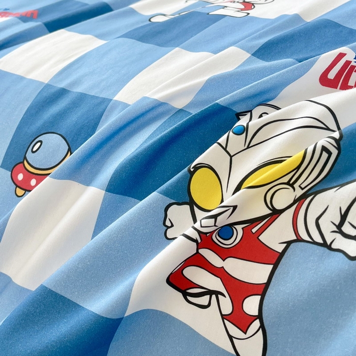 91家纺网 家纺一手货源 找家纺 蘭菲家纺 2025新款学生季幼儿园奥特曼三件套小版系列 随影