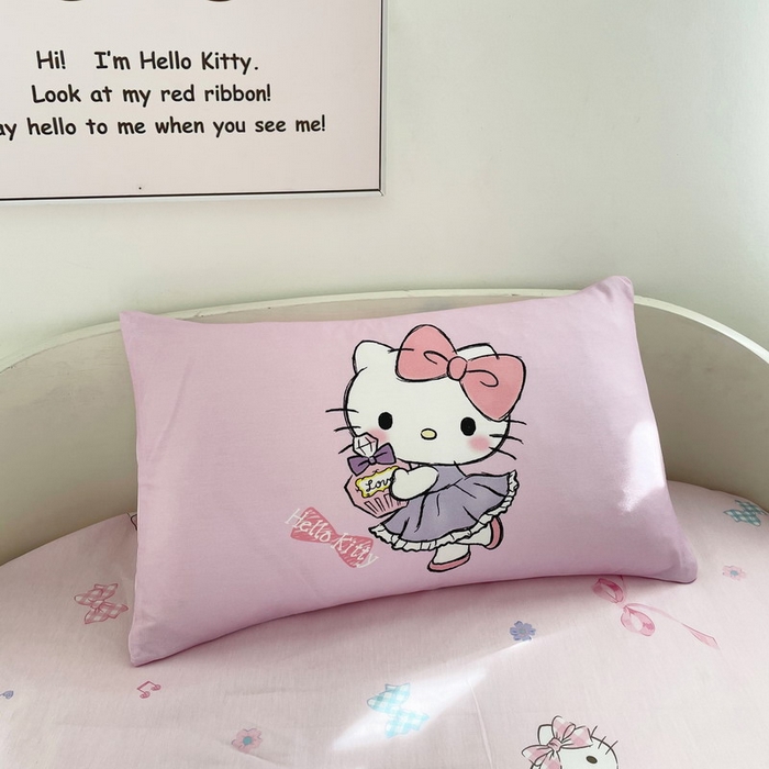 91家纺网 家纺一手货源 找家纺 蘭菲家纺 2025新款学生季全棉幼儿园三丽鸥三件套大版系列 咪咪