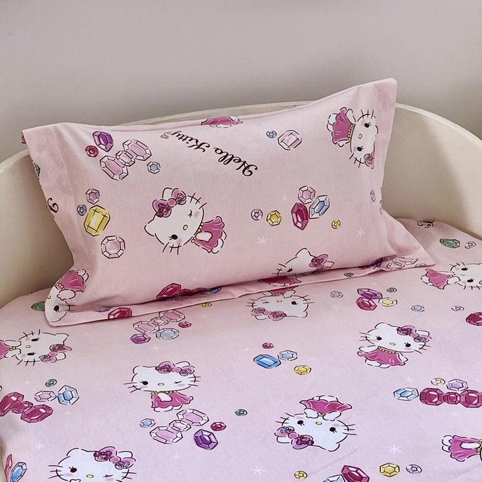 91家纺网 家纺一手货源 找家纺 蘭菲家纺 2025新款学生季全棉幼儿园三丽鸥三件套小版系列 小甜心