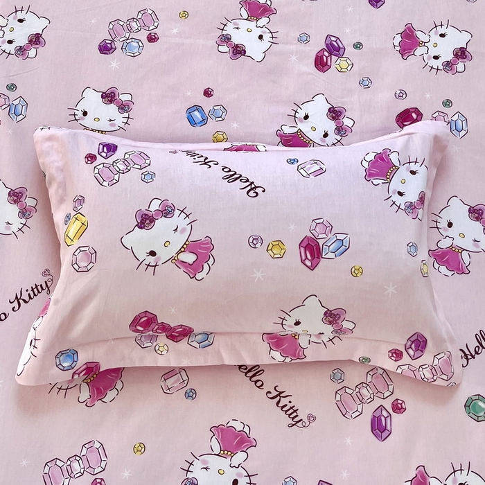 91家纺网 家纺一手货源 找家纺 蘭菲家纺 2025新款学生季全棉幼儿园三丽鸥三件套小版系列 小甜心