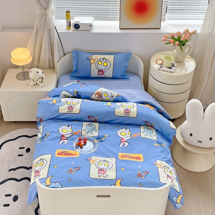 蘭菲家纺 2025新款学生季幼儿园奥特曼三件套小版系列 太空游