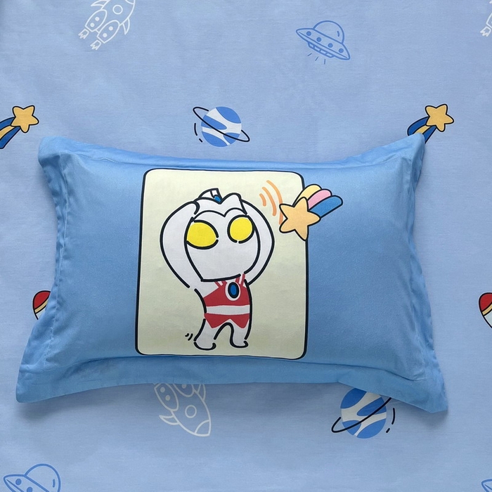 91家纺网 家纺一手货源 找家纺 蘭菲家纺 2025新款学生季幼儿园奥特曼三件套小版系列 太空游