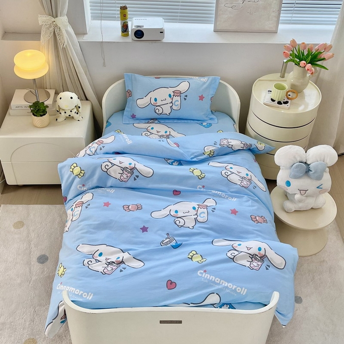 蘭菲家纺 2025新款学生季全棉幼儿园三丽鸥三件套小版系列 小土豆