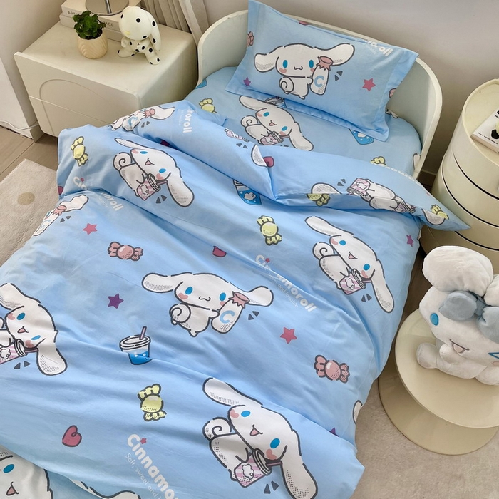 91家纺网 家纺一手货源 找家纺 蘭菲家纺 2025新款学生季全棉幼儿园三丽鸥三件套小版系列 小土豆