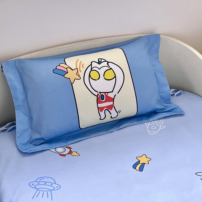 91家纺网 家纺一手货源 找家纺 蘭菲家纺 2025新款学生季幼儿园奥特曼三件套小版系列 太空游