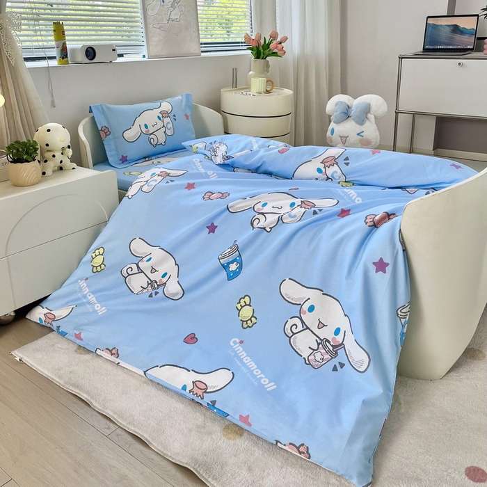 91家纺网 家纺一手货源 找家纺 蘭菲家纺 2025新款学生季全棉幼儿园三丽鸥三件套小版系列 小土豆