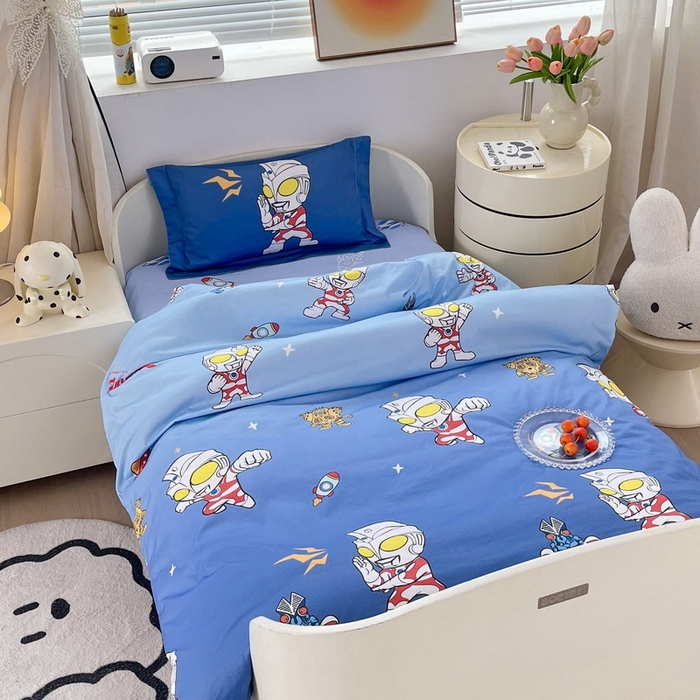 91家纺网 家纺一手货源 找家纺 蘭菲家纺 2025新款学生季幼儿园奥特曼三件套小版系列 小虎队