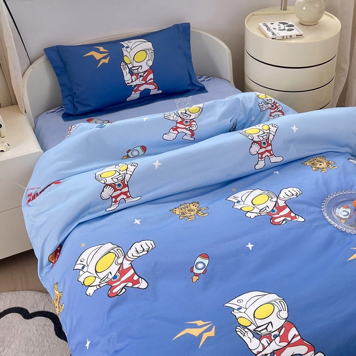 91家纺网 家纺一手货源 找家纺 蘭菲家纺 2025新款学生季幼儿园奥特曼三件套小版系列 小虎队