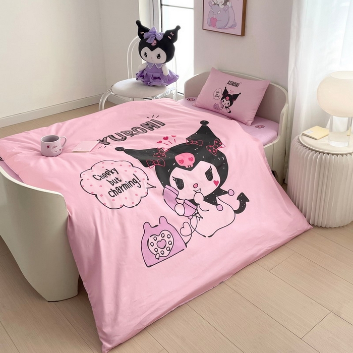 91家纺网 家纺一手货源 找家纺 蘭菲家纺 2025新款学生季全棉幼儿园三丽鸥三件套大版系列 明天见