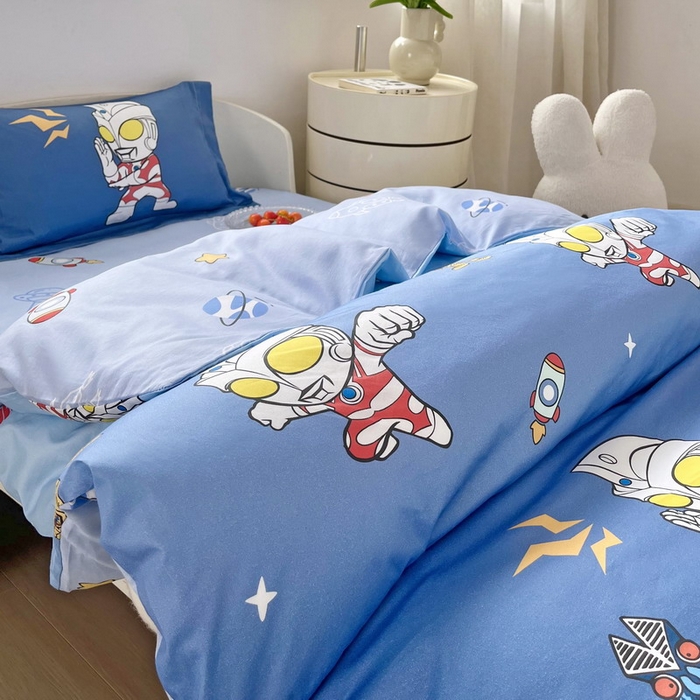 91家纺网 家纺一手货源 找家纺 蘭菲家纺 2025新款学生季幼儿园奥特曼三件套小版系列 小虎队