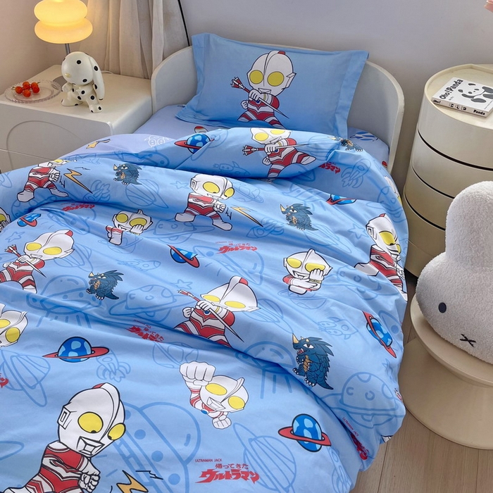 91家纺网 家纺一手货源 找家纺 蘭菲家纺 2025新款学生季幼儿园奥特曼三件套小版系列 宇宙飞人