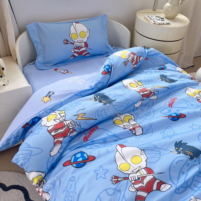 91家纺网 家纺一手货源 找家纺 蘭菲家纺 2025新款学生季幼儿园奥特曼三件套小版系列 宇宙飞人