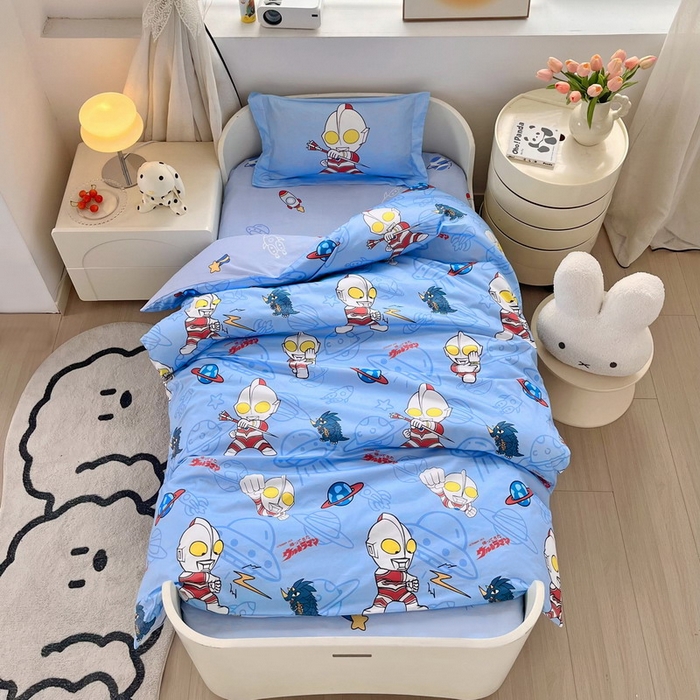 91家纺网 家纺一手货源 找家纺 蘭菲家纺 2025新款学生季幼儿园奥特曼三件套小版系列 宇宙飞人