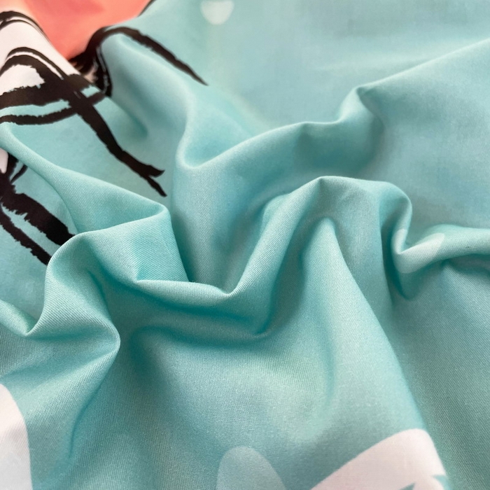 91家纺网 家纺一手货源 找家纺 蘭菲家纺 2025新款学生季全棉幼儿园三丽鸥三件套大版系列 摩卡.蓝