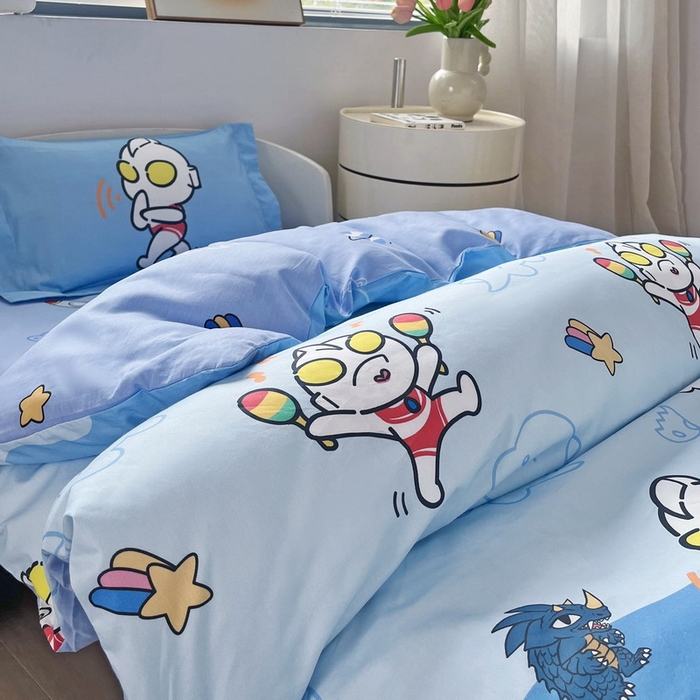 91家纺网 家纺一手货源 找家纺 蘭菲家纺 2025新款学生季幼儿园奥特曼三件套小版系列 运动员