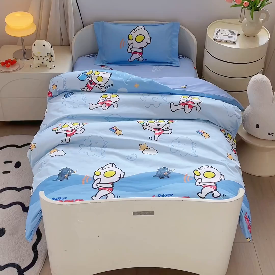 91家纺网 家纺一手货源 找家纺 蘭菲家纺 2025新款学生季幼儿园奥特曼三件套小版系列 运动员