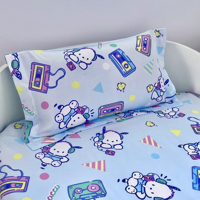 91家纺网 家纺一手货源 找家纺 蘭菲家纺 2025新款学生季全棉幼儿园三丽鸥三件套小版系列 演唱会.蓝