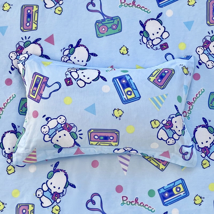 91家纺网 家纺一手货源 找家纺 蘭菲家纺 2025新款学生季全棉幼儿园三丽鸥三件套小版系列 演唱会.蓝