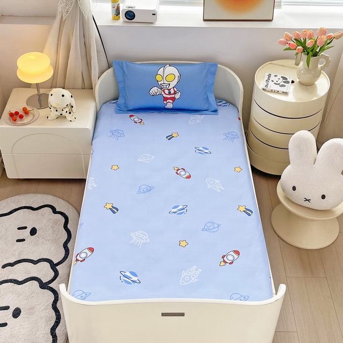 91家纺网 家纺一手货源 找家纺 蘭菲家纺 2025新款学生季幼儿园奥特曼三件套小版系列 追风