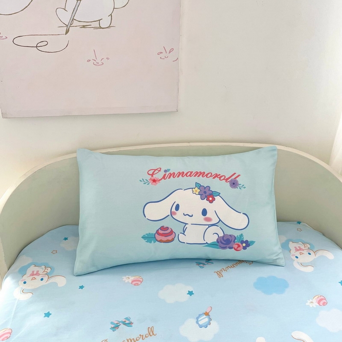 91家纺网 家纺一手货源 找家纺 蘭菲家纺 2025新款学生季全棉幼儿园三丽鸥三件套大版系列 泡芙