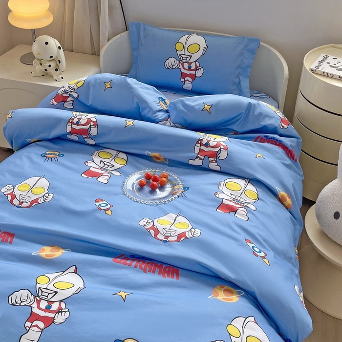 91家纺网 家纺一手货源 找家纺 蘭菲家纺 2025新款学生季幼儿园奥特曼三件套小版系列 追风