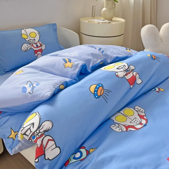 91家纺网 家纺一手货源 找家纺 蘭菲家纺 2025新款学生季幼儿园奥特曼三件套小版系列 追风