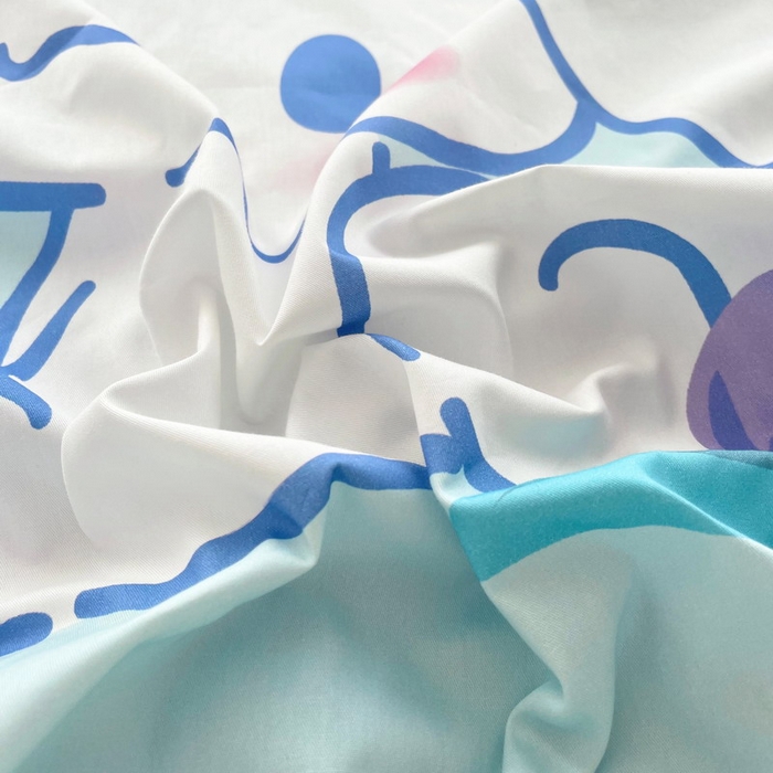 91家纺网 家纺一手货源 找家纺 蘭菲家纺 2025新款学生季全棉幼儿园三丽鸥三件套大版系列 泡芙