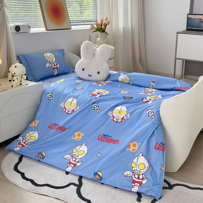 91家纺网 家纺一手货源 找家纺 蘭菲家纺 2025新款学生季幼儿园奥特曼三件套小版系列 追风