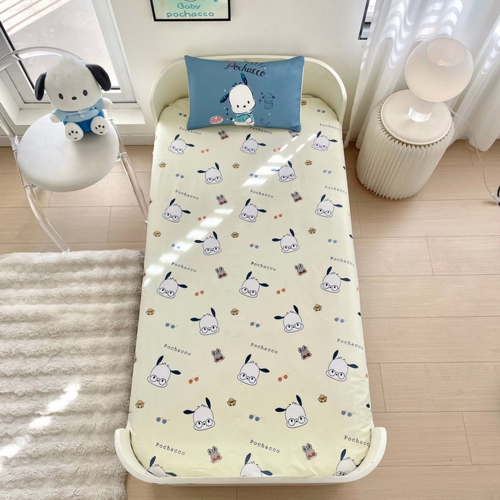 91家纺网 家纺一手货源 找家纺 蘭菲家纺 2025新款学生季全棉幼儿园三丽鸥三件套大版系列 恰恰.灰