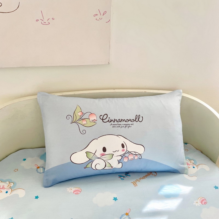 91家纺网 家纺一手货源 找家纺 蘭菲家纺 2025新款学生季全棉幼儿园三丽鸥三件套大版系列 清新