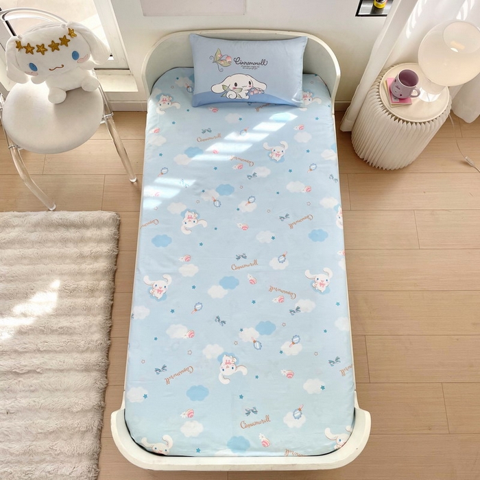 91家纺网 家纺一手货源 找家纺 蘭菲家纺 2025新款学生季全棉幼儿园三丽鸥三件套大版系列 清新