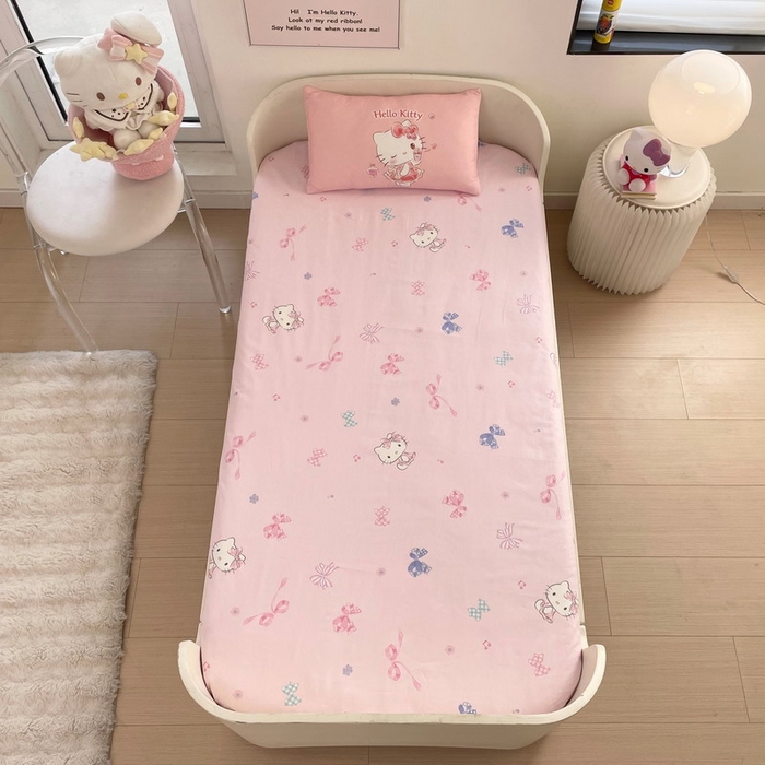 91家纺网 家纺一手货源 找家纺 蘭菲家纺 2025新款学生季全棉幼儿园三丽鸥三件套大版系列 甜睿