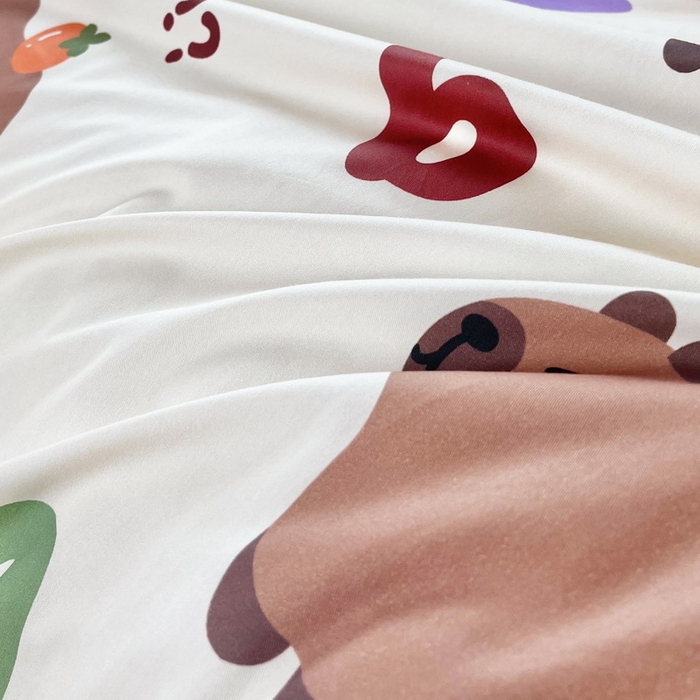 91家纺网 家纺一手货源 找家纺 蘭菲家纺 2025新款学生季幼儿园卡皮巴拉三件套小版系列 皮小萌