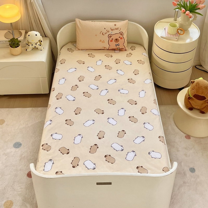 91家纺网 家纺一手货源 找家纺 蘭菲家纺 2025新款学生季幼儿园卡皮巴拉三件套大版系列 大美豚