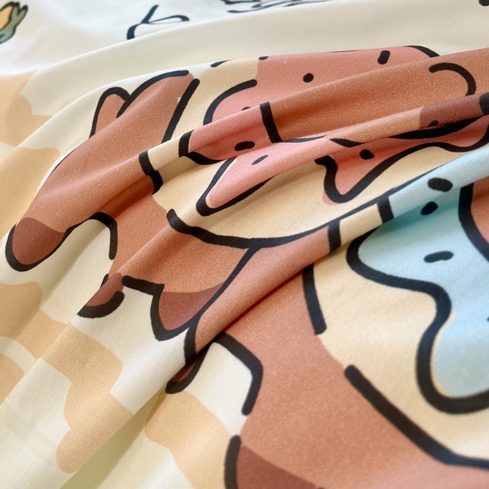 91家纺网 家纺一手货源 找家纺 蘭菲家纺 2025新款学生季幼儿园卡皮巴拉三件套大版系列 豚一家