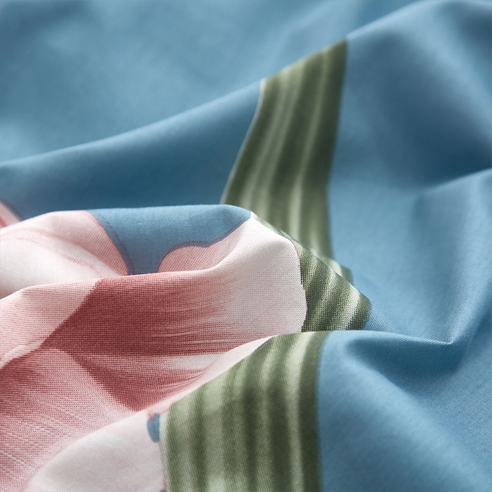 91家纺网 家纺一手货源 找家纺 格里芬家纺2025全棉大版花13372印花四件套 花娇百媚