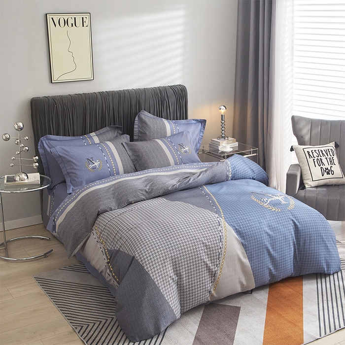 91家纺网 家纺一手货源 找家纺 格里芬家纺2025全棉大版花13372印花四件套 简爱