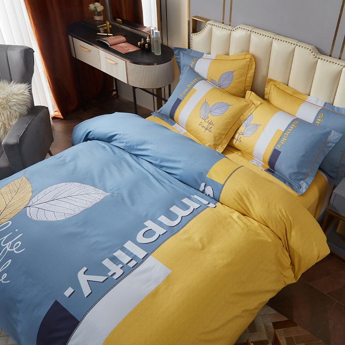 91家纺网 家纺一手货源 找家纺 格里芬家纺2025全棉大版花13372印花四件套 简希