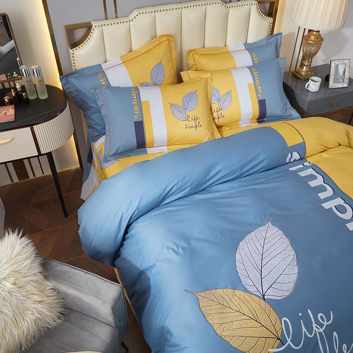 91家纺网 家纺一手货源 找家纺 格里芬家纺2025全棉大版花13372印花四件套 简希